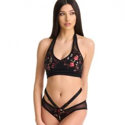 Bandurska Vika Top - Floral Black New In