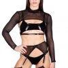 Naughty Thoughts XXX Rated See Through Shrug - Black
