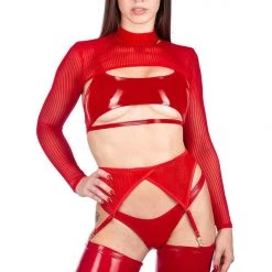 Naughty Thoughts XXX Rated See Through Shrug - Red