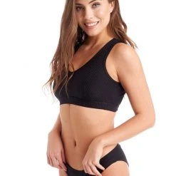 Bandurska Zara Top - Ribbed Black