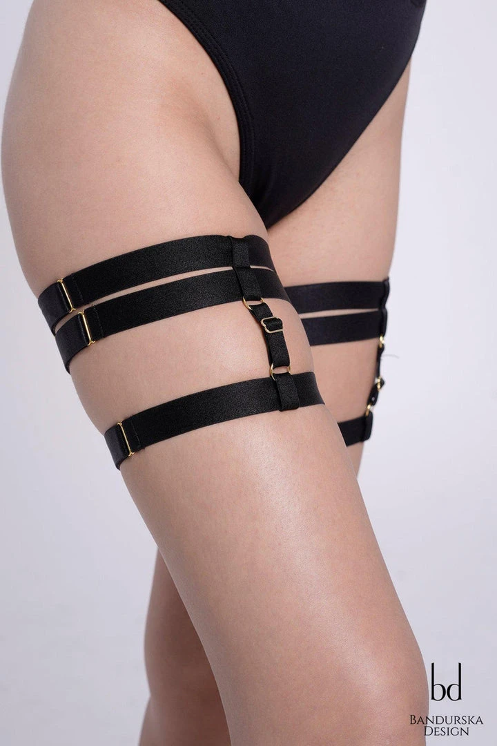 Back In Stock Bandurska Leg Garter Accessory - Black (2 Pack) 1 Back In Stock Bandurska Leg Garter Accessory - Black (2 Pack)