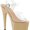 Pleaser USA Adore-708 7inch Pleasers - Cream