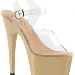 Pleaser USA Adore-708 7inch Pleasers - Cream