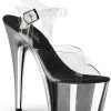 Pleaser USA Adore-708 Chrome 7inch Pleasers - Silver Shoes