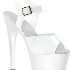 Pleaser USA Adore-708N 7inch Jelly-Like Pleasers - White Shoes