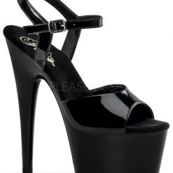Shoes Pleaser USA Adore-709 7inch Pleasers - Patent Black