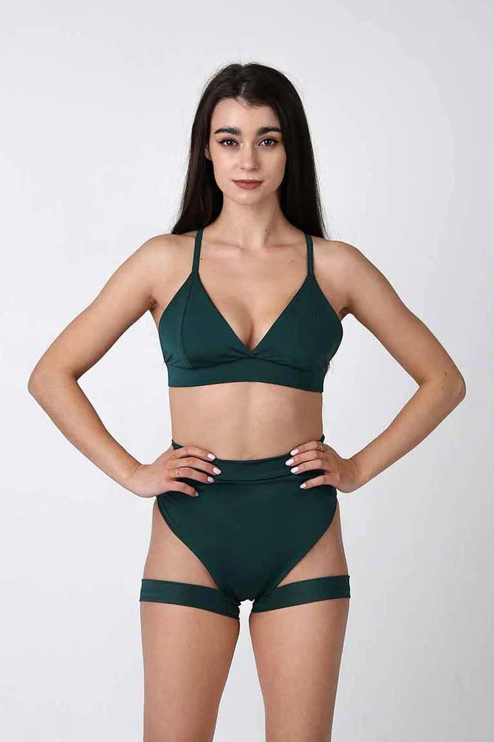 REV ACTIV Bomb Garter Shorts - Bottle Green 3 REV ACTIV Bomb Garter Shorts - Bottle Green