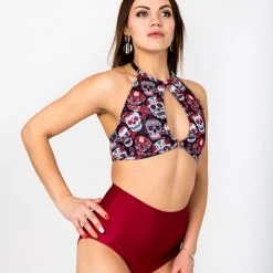 All Pole Wear Shark Polewear Cherry Top - Sugar Skulls