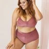 Lunalae Lana High Waist Shorts - Dusty Rose Velvet All Pole Wear