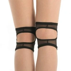 Back In Stock Poledancerka Mesh Kneepads - Black (with Pocket)