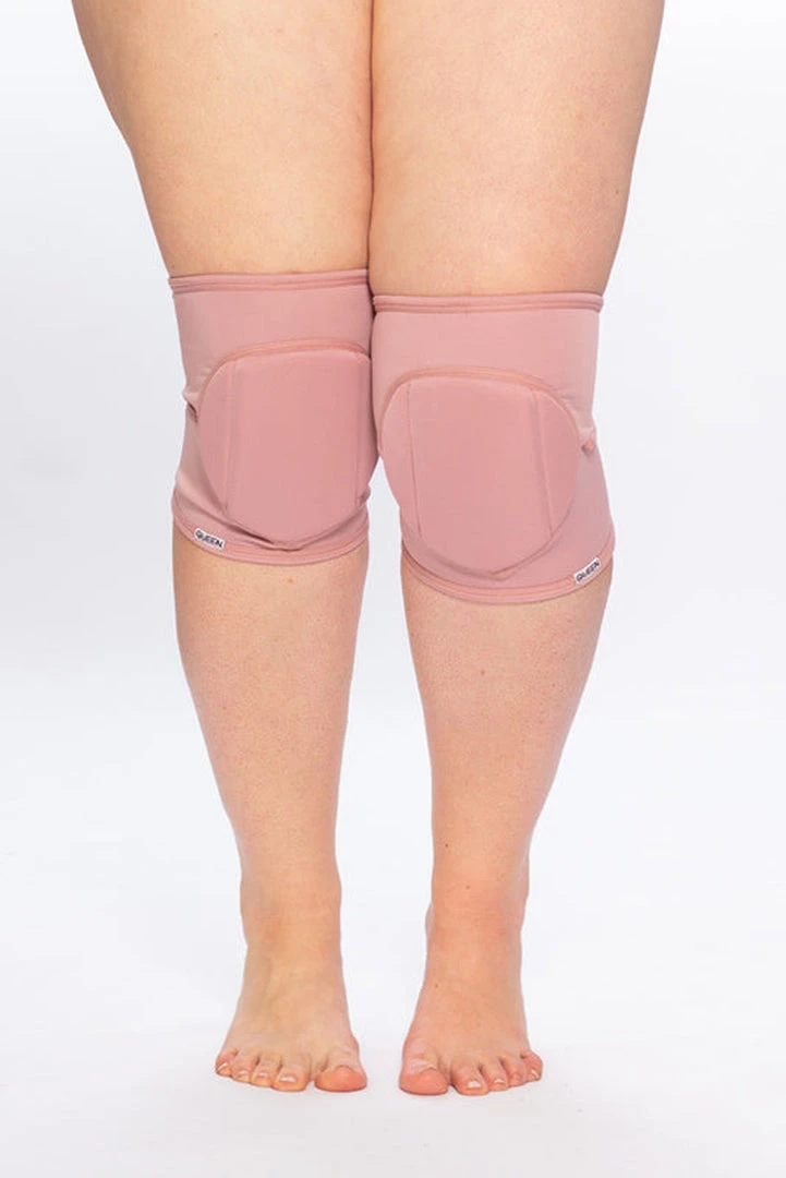 Queen Accessories Queen Kneepads - Dusty Rose Plus Size Pole Wear 1 Queen Accessories Queen Kneepads - Dusty Rose Plus Size Pole Wear