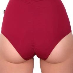 Cleo The Hurricane Essential High Waisted Shorts - Merlot All Pole Wear