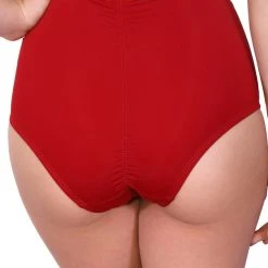 Cleo The Hurricane Essential High Waisted Shorts - Red All Pole Wear