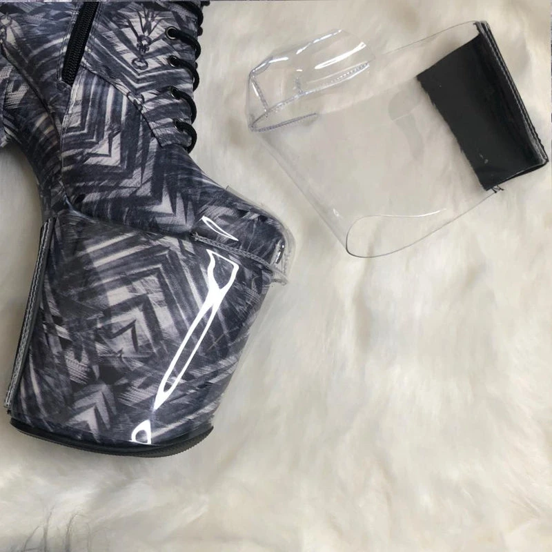 Hella Heels Classique Shoe Protector - Clear (Black Back) 3 Hella Heels Classique Shoe Protector - Clear (Black Back)