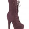 Pleaser USA Flamingo-1050FS Faux Suede 8inch Pleaser Boots - Brown