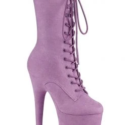 Pleaser USA Flamingo-1050FS Faux Suede 8inch Pleaser Boots - Lilac