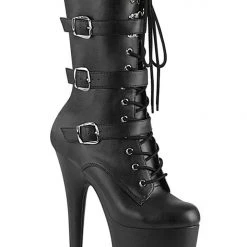 Pleaser USA Flamingo-1053 8inch Pleaser Boots - Matte Black