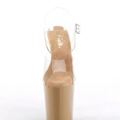 Pleaser USA Flamingo-808 8inch Pleasers - Toffee New In