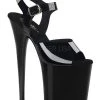 Shoes Pleaser USA Flamingo-808N Jelly-Like 8inch Pleasers - Black