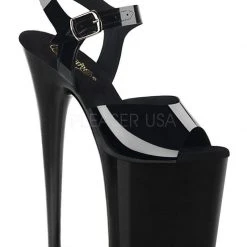 Shoes Pleaser USA Flamingo-808N Jelly-Like 8inch Pleasers - Black