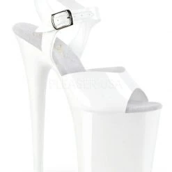 Pleaser USA Flamingo-808N Jelly-Like 8inch Pleasers - White Shoes