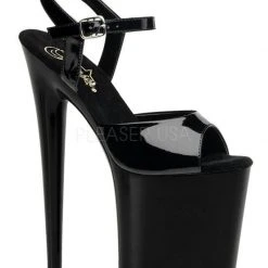 Shoes Pleaser USA Flamingo-809 8inch Pleasers - Patent Black