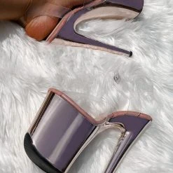 Back In Stock Hella Heels Classic Gloss 8inch Stilettos - Sienna Rose Gold