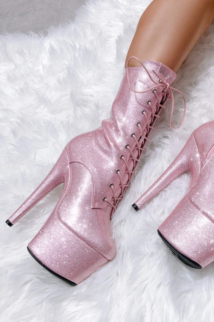 Hella Heels The Glitterati 7inch Boots - Sugarbaby 2 Hella Heels The Glitterati 7inch Boots - Sugarbaby