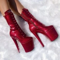 Hella Heels The Glitterati 8inch Boots - Kansass 11 Hella Heels The Glitterati 8inch Boots - Kansass