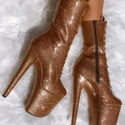 Shoes Hella Heels The Glitterati 8inch Boots - Oh Honey