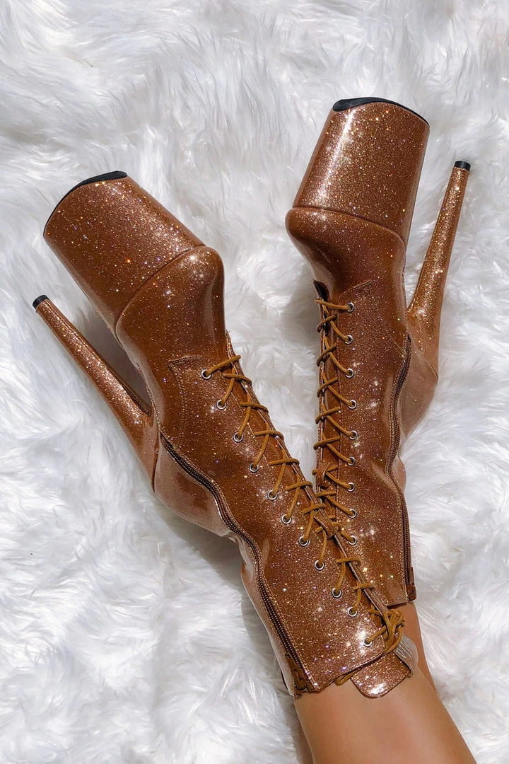 Shoes Hella Heels The Glitterati 8inch Boots - Oh Honey 4 Shoes Hella Heels The Glitterati 8inch Boots - Oh Honey