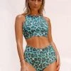 All Pole Wear Creatures Of XIX Nyx SAFARI Top - Green Leopard