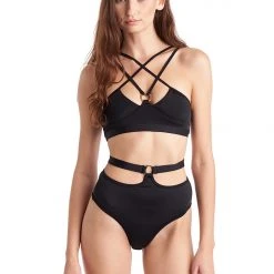 Hamade Activewear O-Ring Top - Black