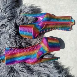 Hella Heels Limited Edition Pride Boots - 8inch Shoes