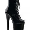 Pleaser USA Infinity-1020 9inch Pleaser Boots - Patent Black Shoes