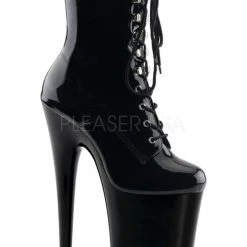 Pleaser USA Infinity-1020 9inch Pleaser Boots - Patent Black Shoes