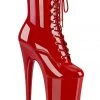 Shoes Pleaser USA Infinity-1020 9inch Pleaser Boots - Patent Red