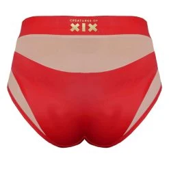 All Pole Wear Creatures Of XIX I S I S High Waisted Bottoms - Red With Sand Mesh