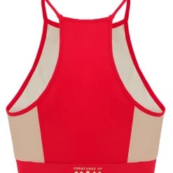 Creatures Of XIX I S I S Halter Top - Red With Sand Mesh All Pole Wear
