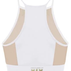 Creatures Of XIX I S I S Halter Top - White With Sand Mesh All Pole Wear 15 Creatures Of XIX I S I S Halter Top - White With Sand Mesh All Pole Wear