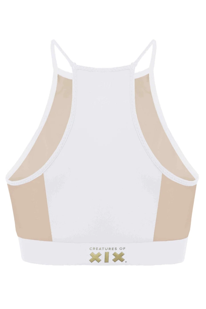 Creatures Of XIX I S I S Halter Top - White With Sand Mesh All Pole Wear 8 Creatures Of XIX I S I S Halter Top - White With Sand Mesh All Pole Wear