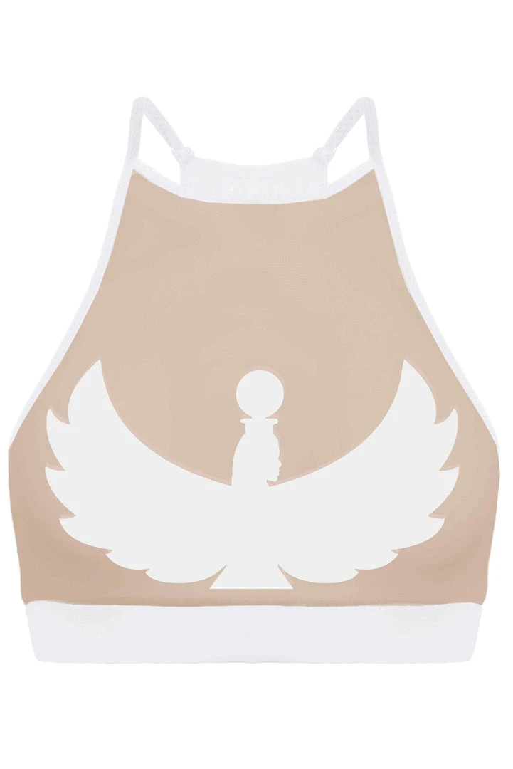 Creatures Of XIX I S I S Halter Top - White With Sand Mesh All Pole Wear 7 Creatures Of XIX I S I S Halter Top - White With Sand Mesh All Pole Wear