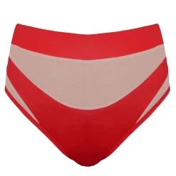 All Pole Wear Creatures Of XIX I S I S High Waisted Bottoms - Red With Sand Mesh