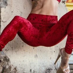 Dragonfly Adrianna Leggings - Velvet Red