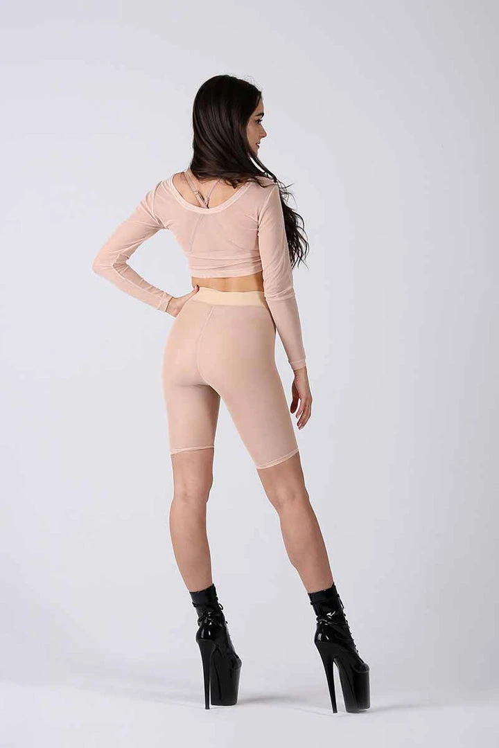 REV ACTIV Mesh Cycling Shorts - Beige 1 REV ACTIV Mesh Cycling Shorts - Beige