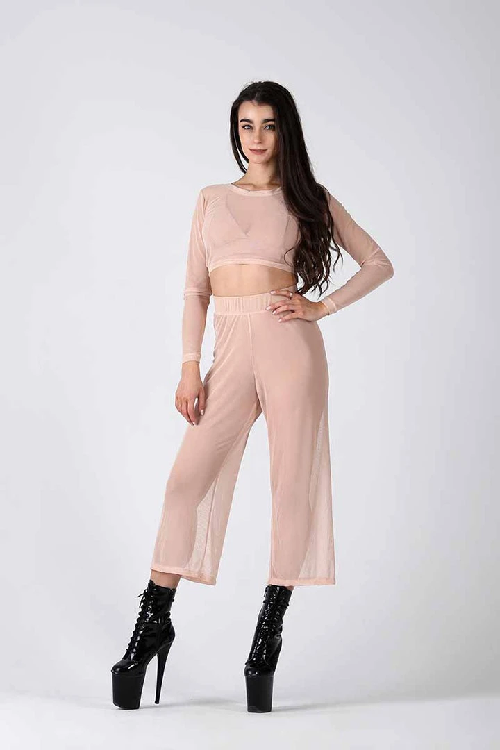 REV ACTIV Mesh Flow Pants - Beige Loungewear Bottoms 1 REV ACTIV Mesh Flow Pants - Beige Loungewear Bottoms