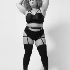 Rolling Over The Knee Socks - Black (3 Sizes Available) Accessories