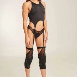 All Pole Wear Paradise Chick Polecious Garter Top - Black