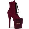 Pleaser USA Shoe Protectors - Burgundy Velvet