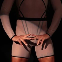 Rolling Bumper Shorts - Mesh Beige New In 7 Rolling Bumper Shorts - Mesh Beige New In